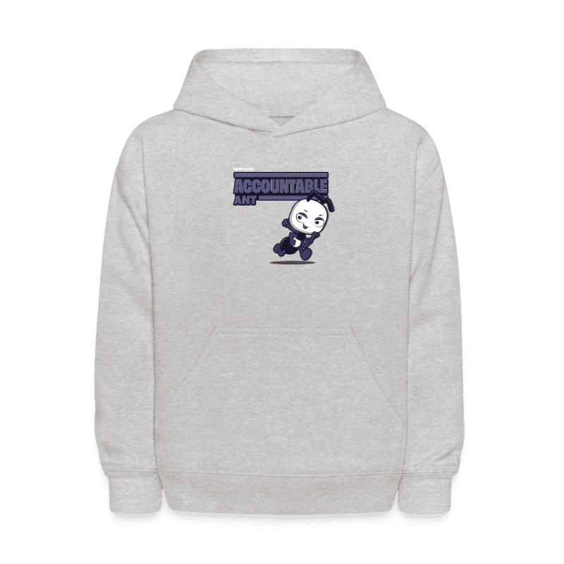 Accountable Ant Character Comfort Kids Hoodie - heather gray