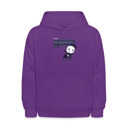 Accountable Ant Character Comfort Kids Hoodie - purple