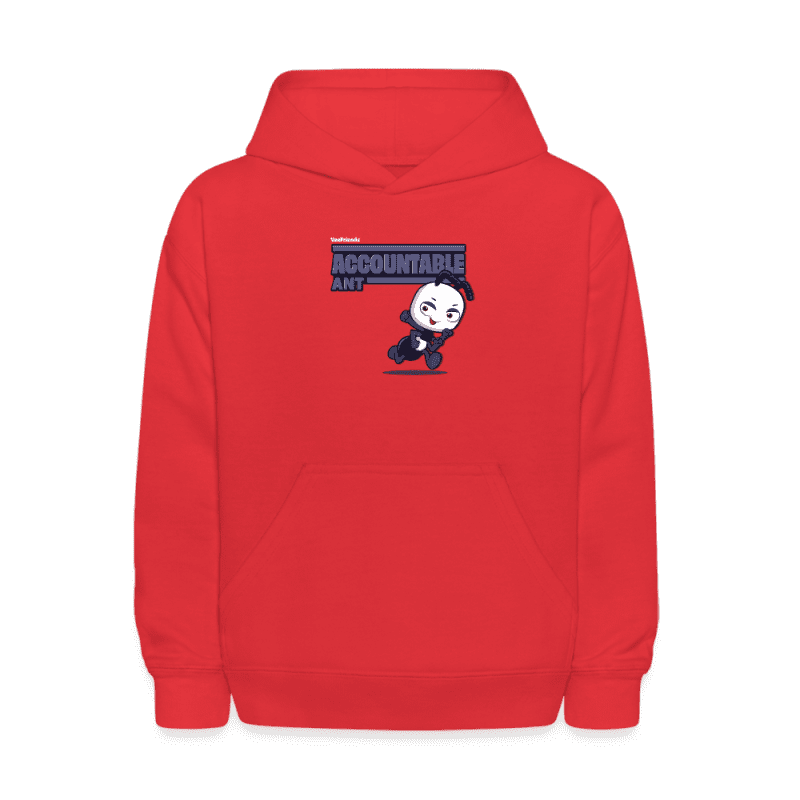 Accountable Ant Character Comfort Kids Hoodie - red