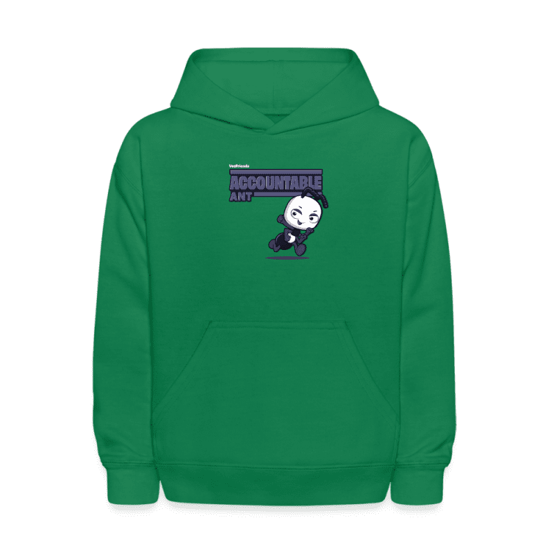 Accountable Ant Character Comfort Kids Hoodie - kelly green