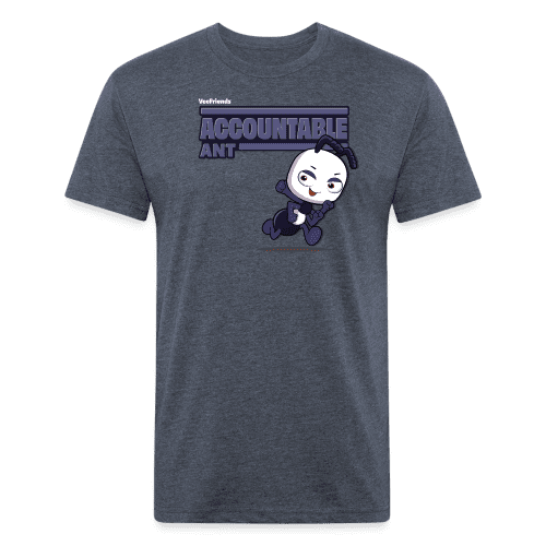 Accountable Ant Character Comfort Adult Tee - heather navy