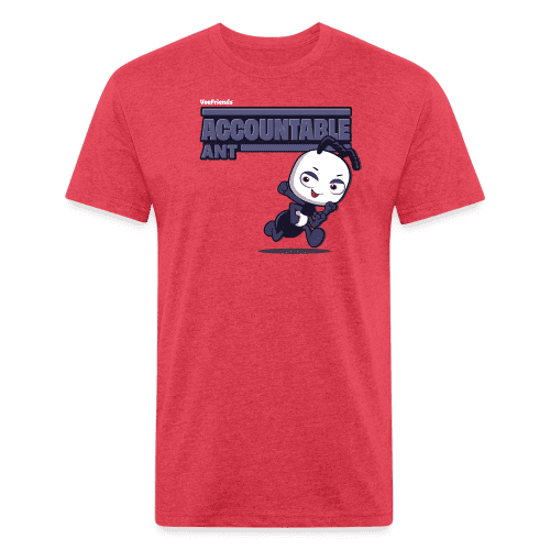 Accountable Ant Character Comfort Adult Tee - heather red