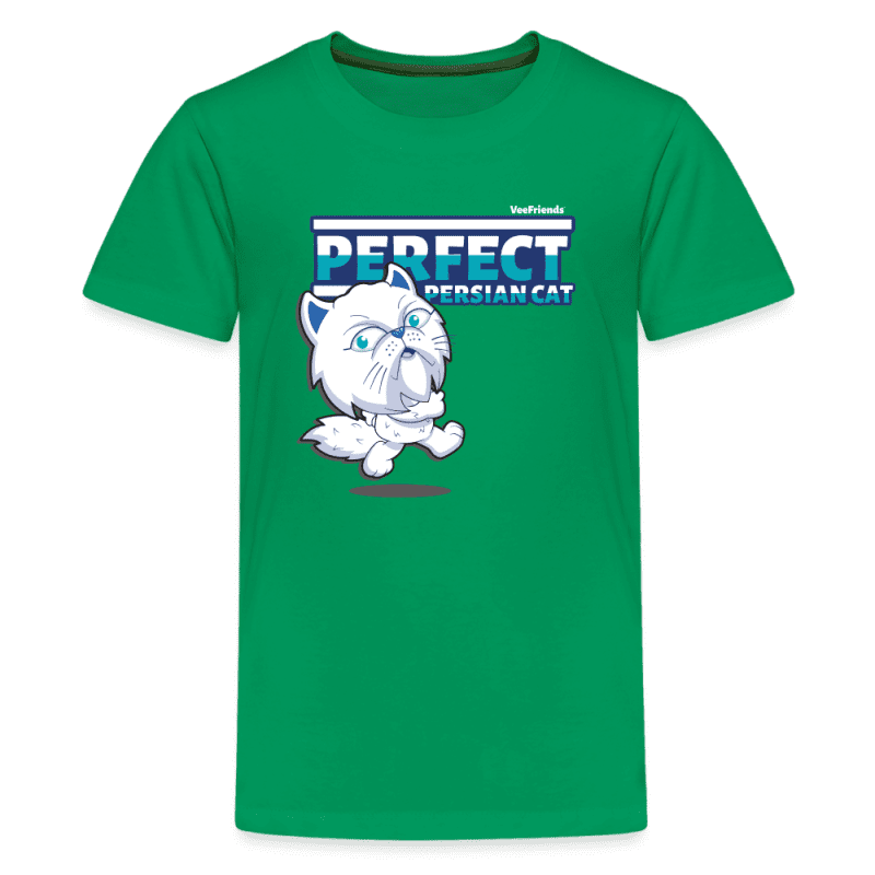 Perfect Persian Cat Character Comfort Kids Tee - kelly green