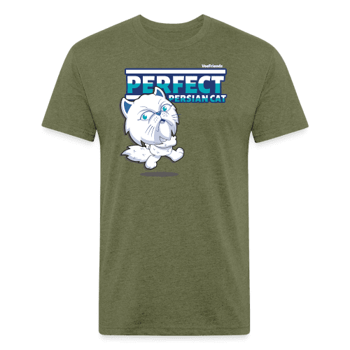 Perfect Persian Cat Character Comfort Adult Tee - heather military green