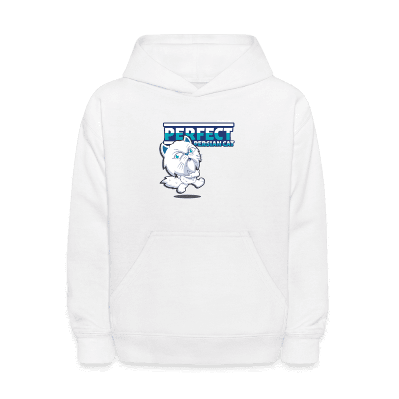 Perfect Persian Cat Character Comfort Kids Hoodie - white