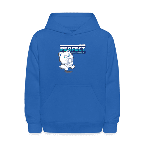 Perfect Persian Cat Character Comfort Kids Hoodie - royal blue