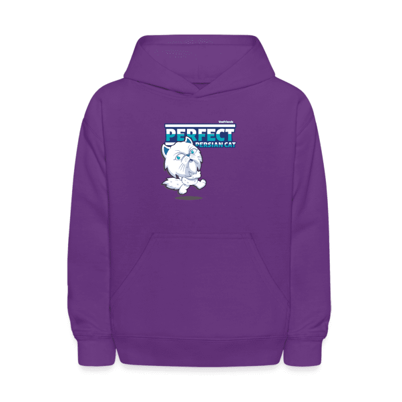 Perfect Persian Cat Character Comfort Kids Hoodie - purple