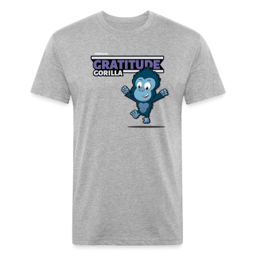 Gratitude Gorilla Character Comfort Adult Tee - heather gray