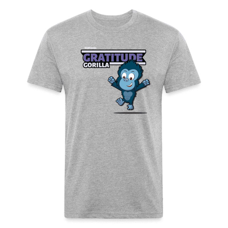 Gratitude Gorilla Character Comfort Adult Tee - heather gray