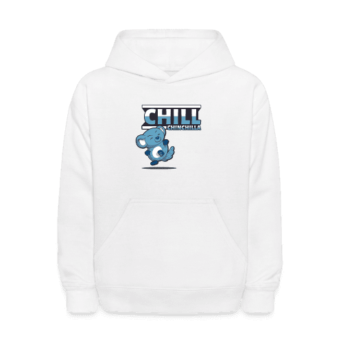 Chill Chinchilla Character Comfort Kids Hoodie - white