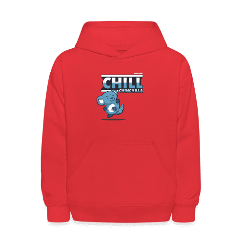 Chill Chinchilla Character Comfort Kids Hoodie - red