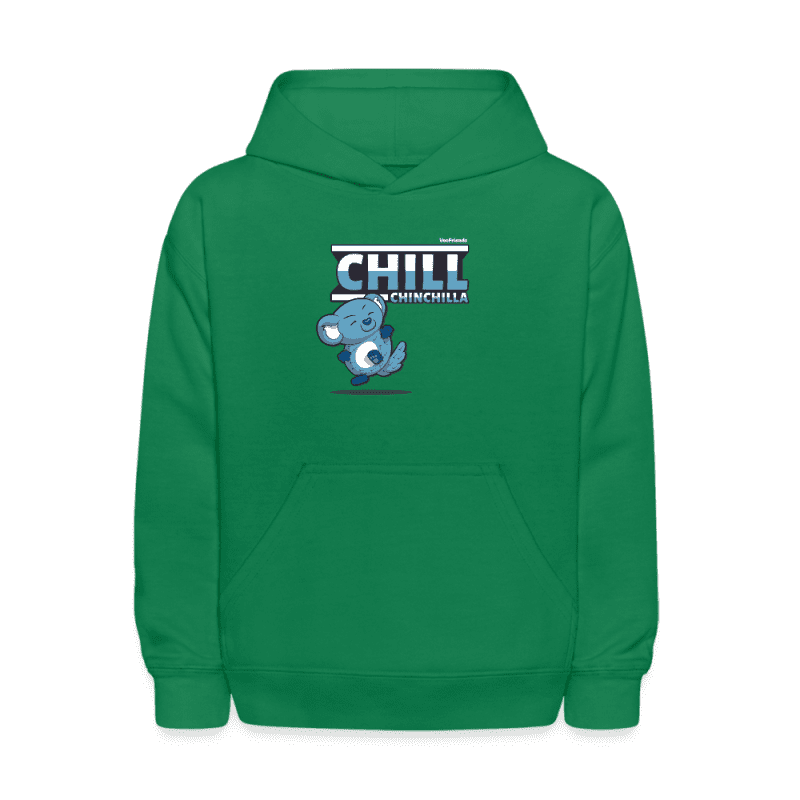 Chill Chinchilla Character Comfort Kids Hoodie - kelly green