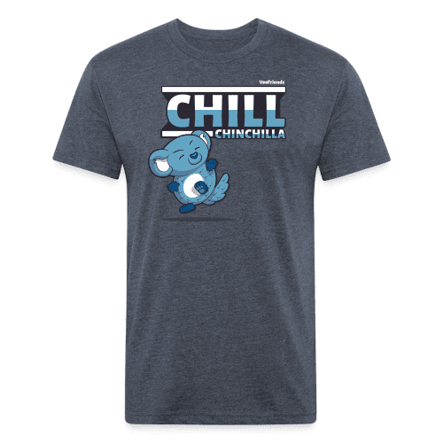 Chill Chinchilla Character Comfort Adult Tee - heather navy