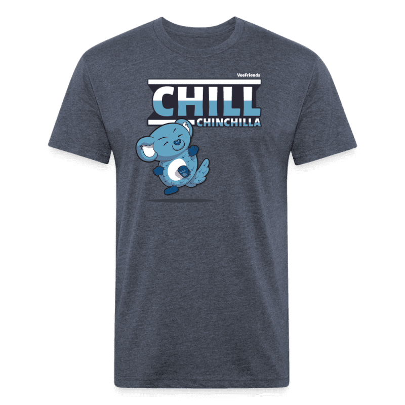 Chill Chinchilla Character Comfort Adult Tee - heather navy