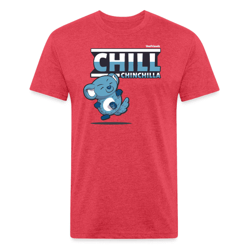 Chill Chinchilla Character Comfort Adult Tee - heather red