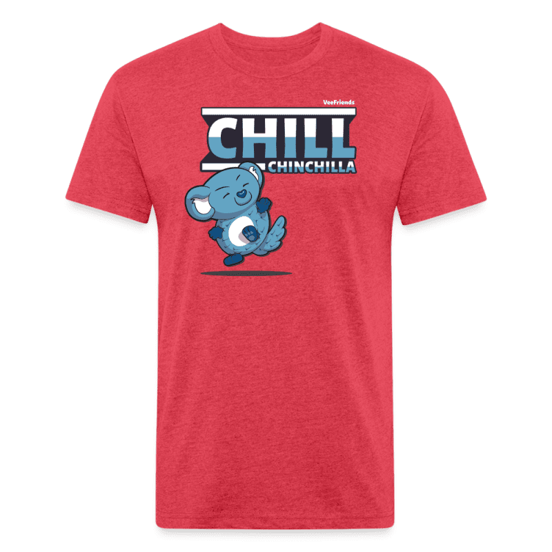 Chill Chinchilla Character Comfort Adult Tee - heather red