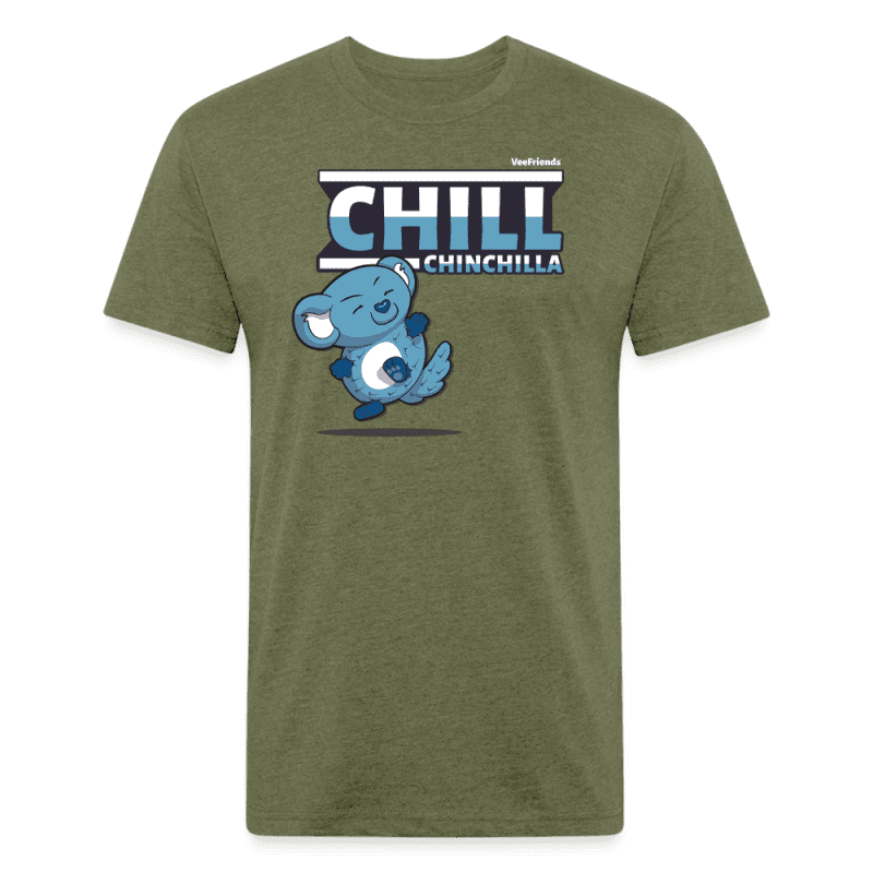 Chill Chinchilla Character Comfort Adult Tee - heather military green