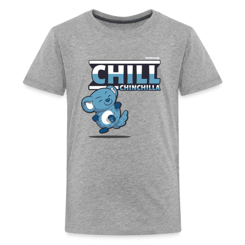 Chill Chinchilla Character Comfort Kids Tee - heather gray