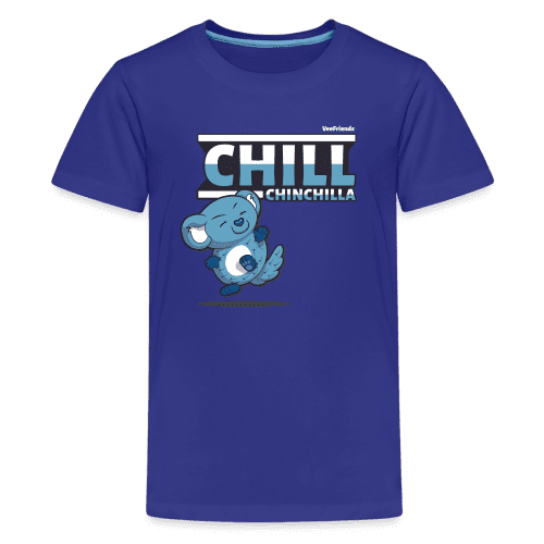 Chill Chinchilla Character Comfort Kids Tee - royal blue