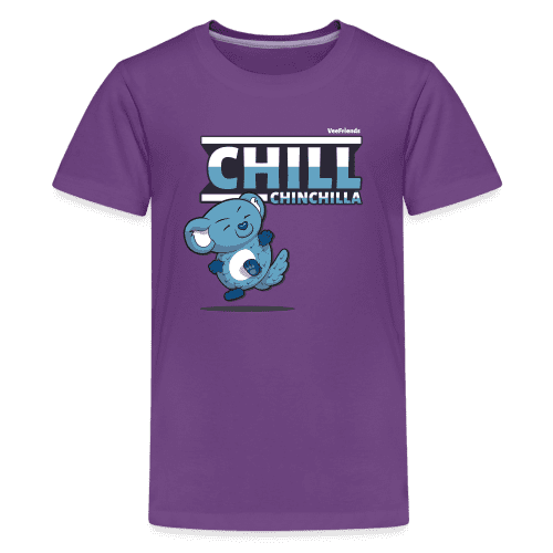 Chill Chinchilla Character Comfort Kids Tee - purple