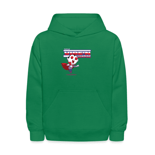 Vibe’n Vampire Character Comfort Kids Hoodie - kelly green