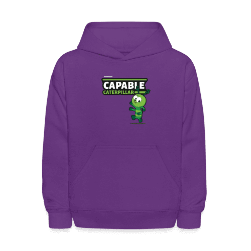 Capable Caterpillar Character Comfort Kids Hoodie - purple