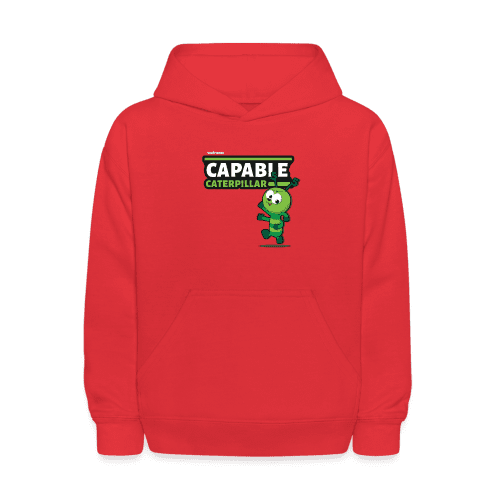 Capable Caterpillar Character Comfort Kids Hoodie - red