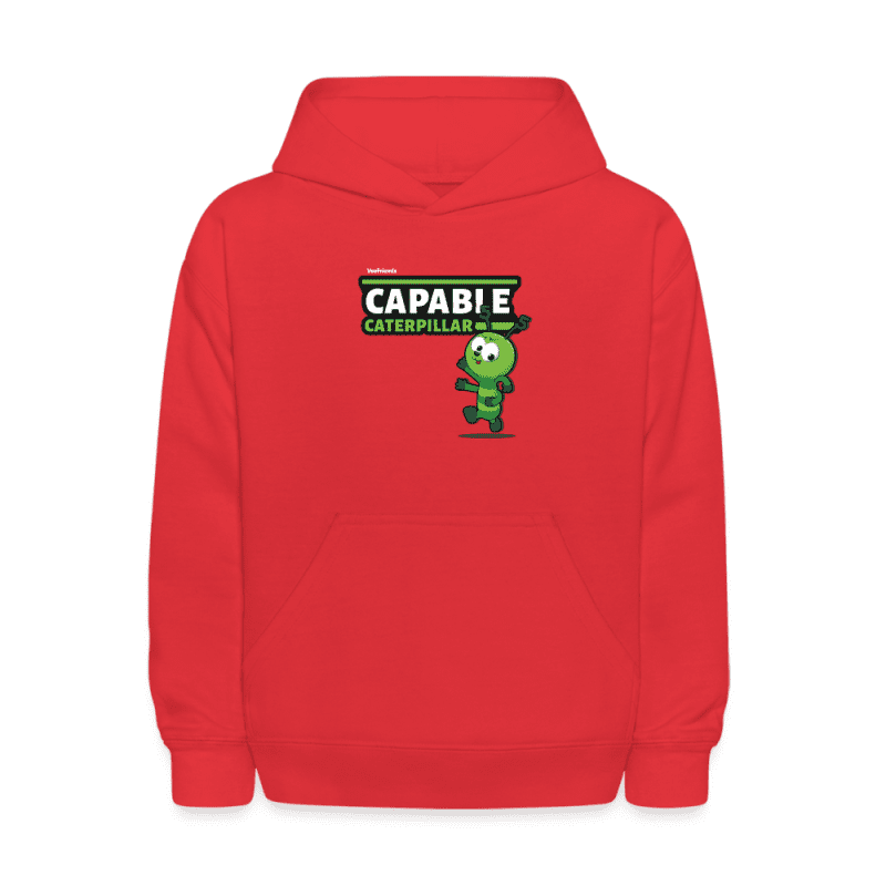 Capable Caterpillar Character Comfort Kids Hoodie - red