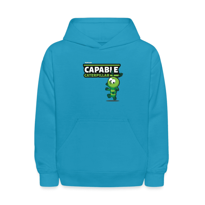 Capable Caterpillar Character Comfort Kids Hoodie - turquoise