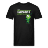 Capable Caterpillar Character Comfort Adult Tee - black