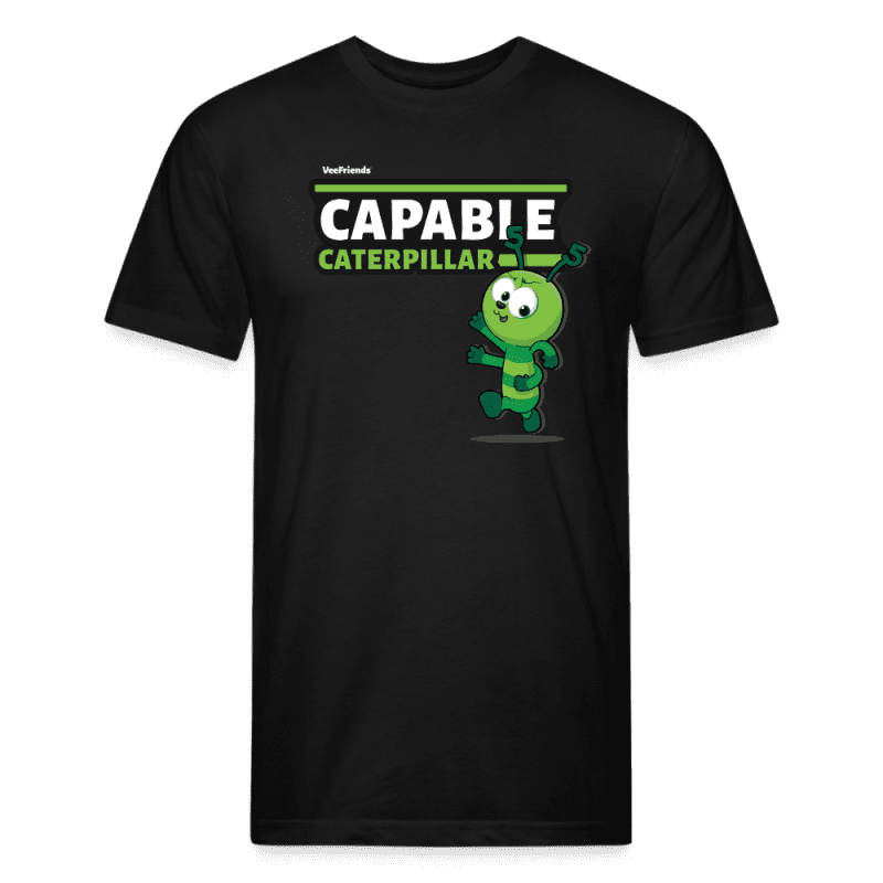 Capable Caterpillar Character Comfort Adult Tee - black