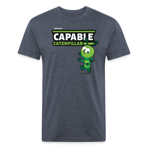 Capable Caterpillar Character Comfort Adult Tee - heather navy