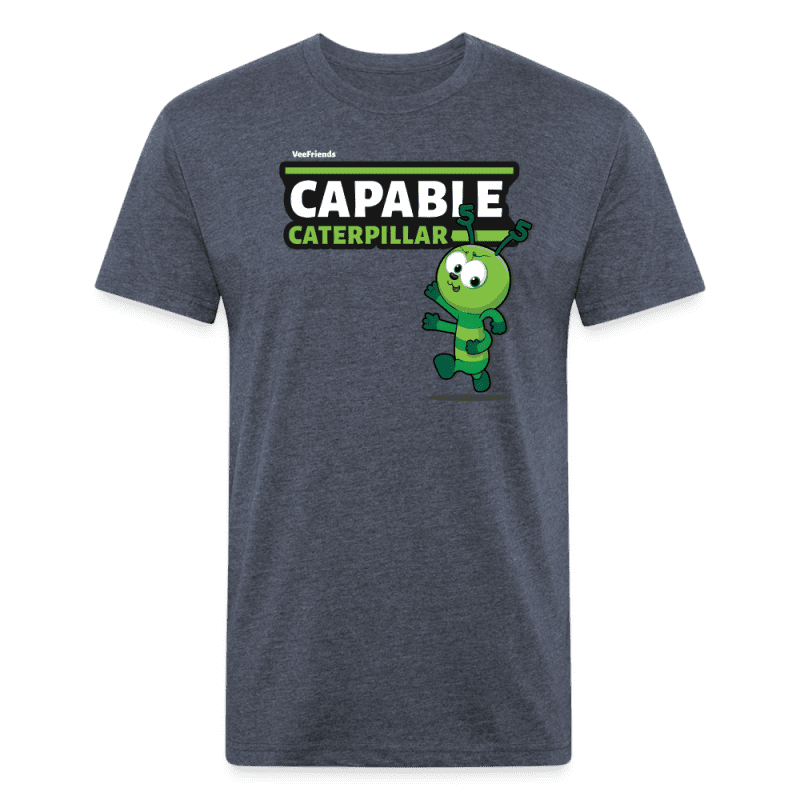 Capable Caterpillar Character Comfort Adult Tee - heather navy