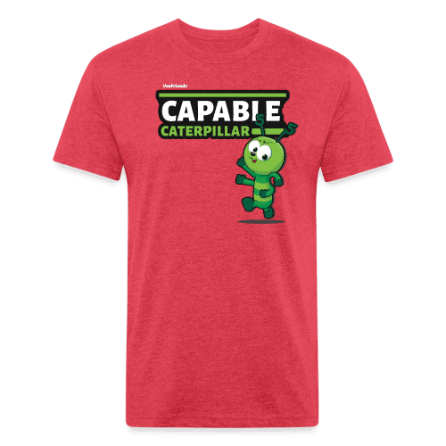 Capable Caterpillar Character Comfort Adult Tee - heather red