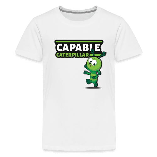 Capable Caterpillar Character Comfort Kids Tee - white