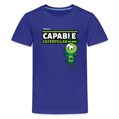 Capable Caterpillar Character Comfort Kids Tee - royal blue