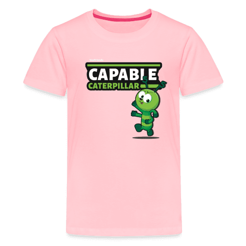 Capable Caterpillar Character Comfort Kids Tee - pink