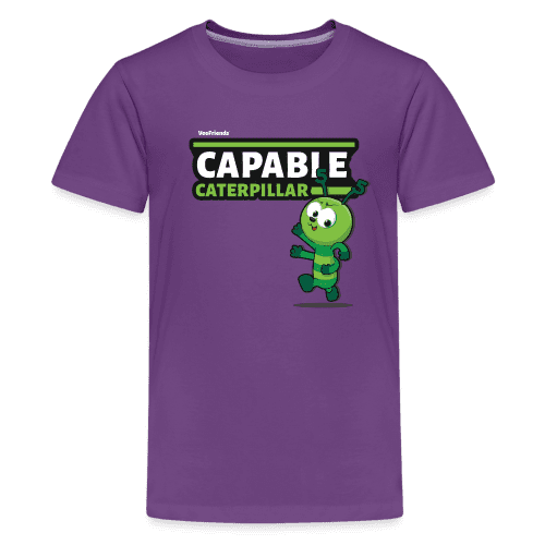 Capable Caterpillar Character Comfort Kids Tee - purple