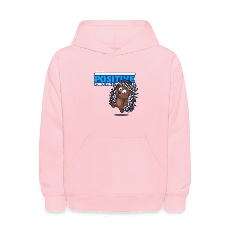 Positive Porcupine Character Comfort Kids Hoodie - pink