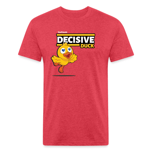 Decisive Duck Character Comfort Adult Tee - heather red