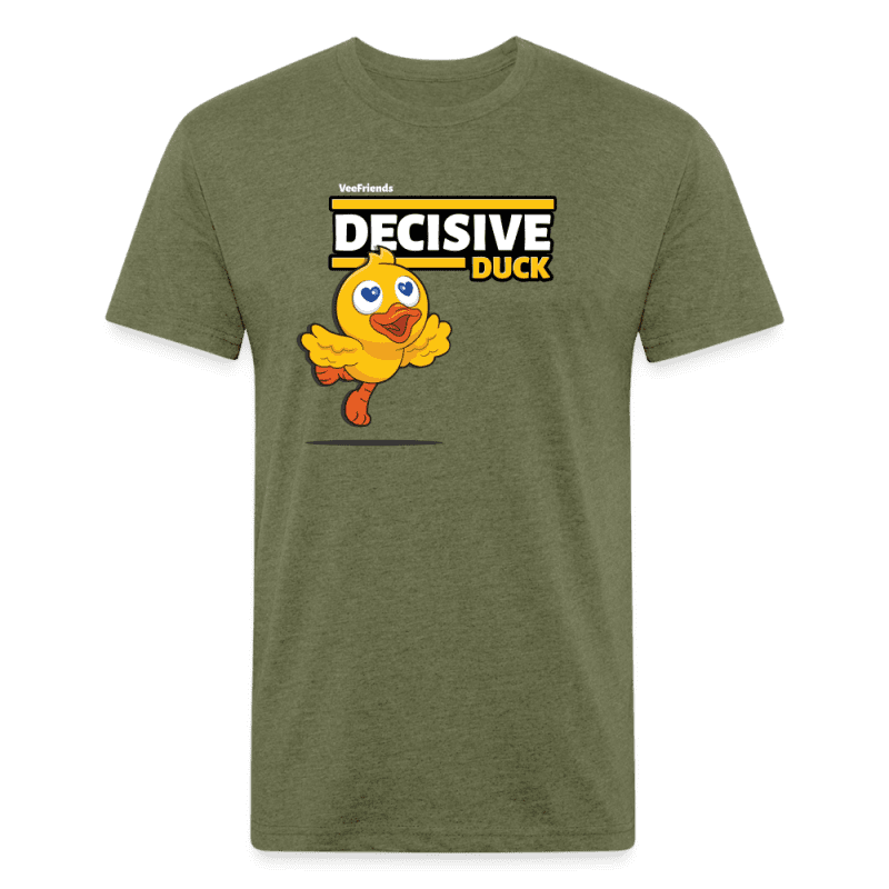 Decisive Duck Character Comfort Adult Tee - heather military green