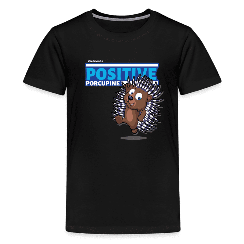 Positive Porcupine Character Comfort Kids Tee - black