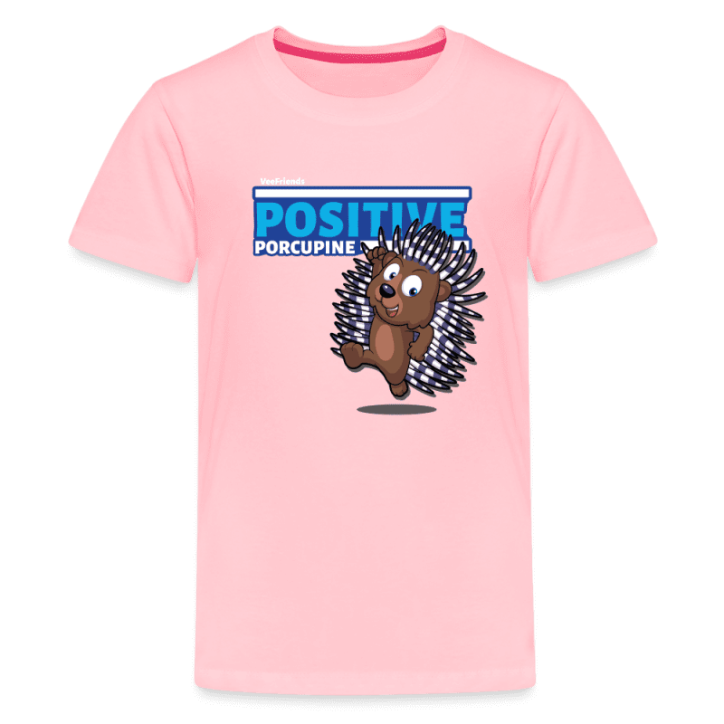 Positive Porcupine Character Comfort Kids Tee - pink