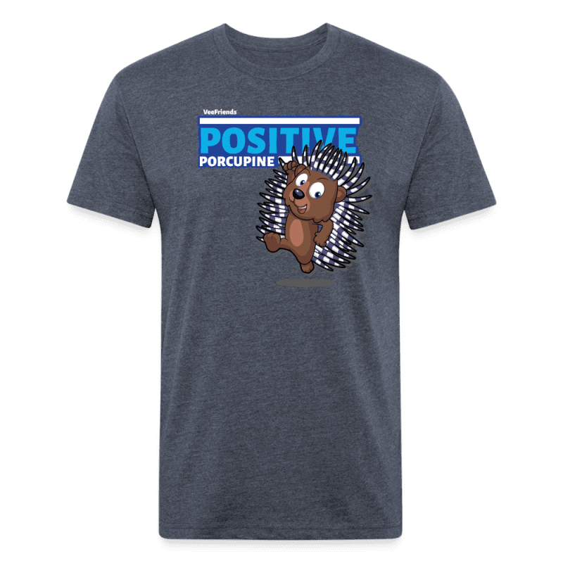 Positive Porcupine Character Comfort Adult Tee - heather navy