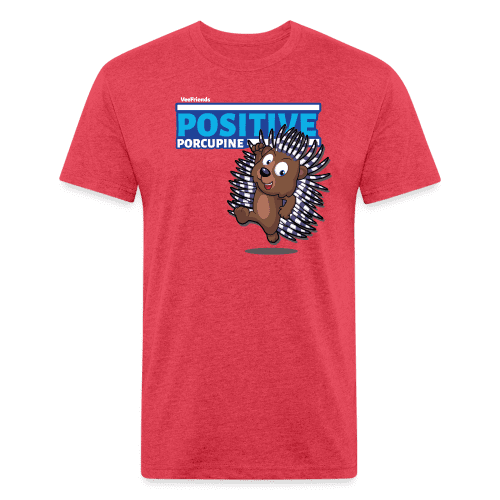 Positive Porcupine Character Comfort Adult Tee - heather red