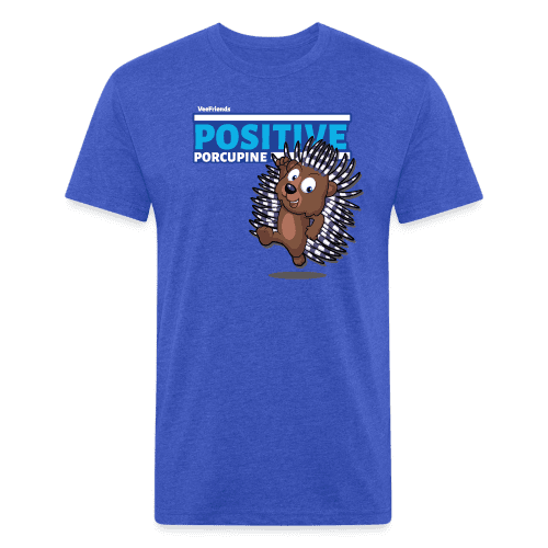 Positive Porcupine Character Comfort Adult Tee - heather royal