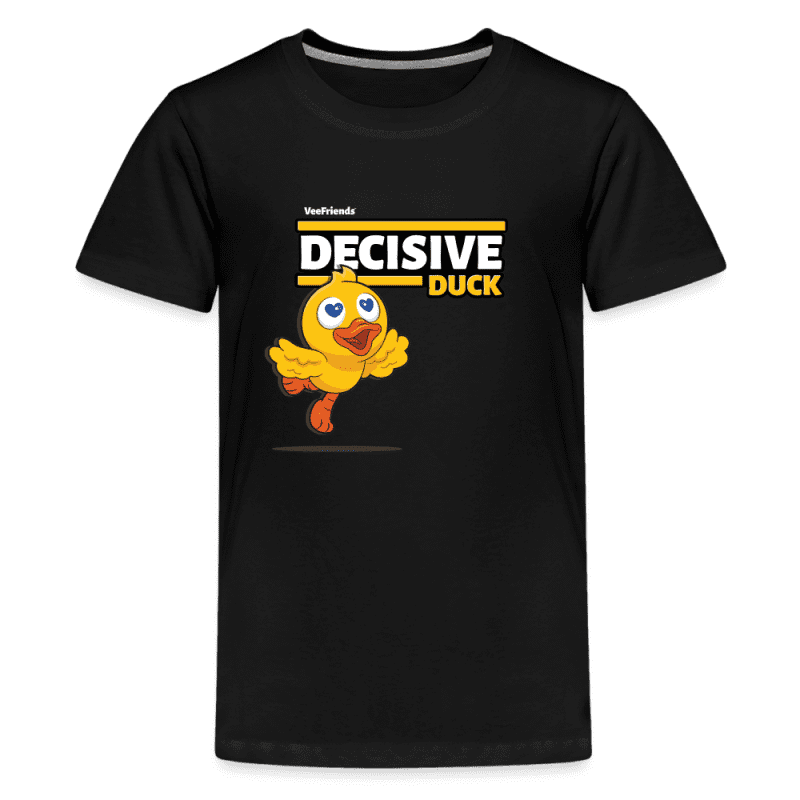 Decisive Duck Character Comfort Kids Tee - black