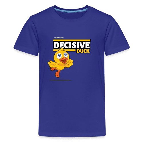 Decisive Duck Character Comfort Kids Tee - royal blue