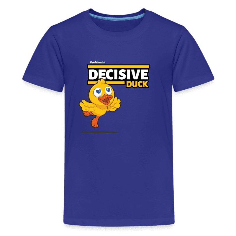 Decisive Duck Character Comfort Kids Tee - royal blue