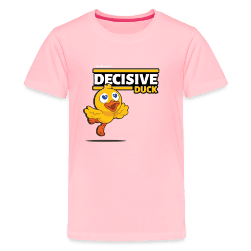 Decisive Duck Character Comfort Kids Tee - pink